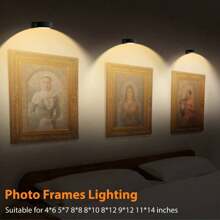 3pcs Battery Powered LED Wall Lights With Remote Control, Dimmable Color Temperature & Timer, Cordless Wall Sconce Lighting Suitable For Gallery, Staircase, Hallway, Bedroom Frame Decor (Batteries Not Included)