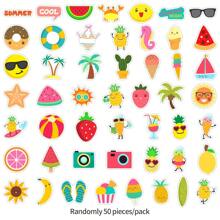 50 Stücke Sommer Graffiti Aufkleber Vinyl Ästhetik Aufkleber für Scrapbooking, Journaling, Laptop, Stoßstange, Skateboard, Wasserflasche, Computer, Handy, Cartoon, Helm, Auto