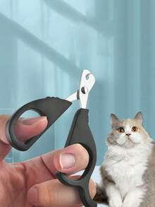 1 件随机颜色不锈钢宠物指甲钳套装适用于猫和狗，宠物美容指甲修剪器