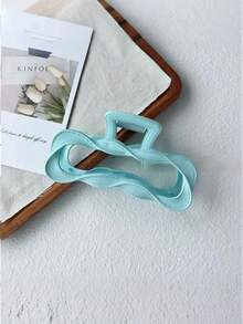 1pc/6pcs Colorful Wave Line Square Hair Clips, Suitable For Women's Daily Life, Casual, Party, Commute, And Vacation - Hair Accessories, Best Choice As Gift For Girlfriend, Mom For Celebrations, Birthdays, Graduations