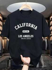 Camiseta estampada de moda para hombres - Negro - View 1