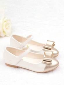 CAIWENNIAO Girls Princess Shoes, Soft Leather School & Performance Flats For Little Kids, Spring Autumn