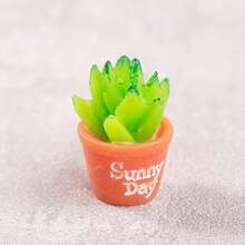 6pcs Succulent Cactus Plant Pot - Made Of Resin, Classic Style, Suitable For Placement In Glass Containers And DIY Decorations, Ideal For Desktop Decoration In Homes, Offices, Or Classrooms. - Multicolor - View 9