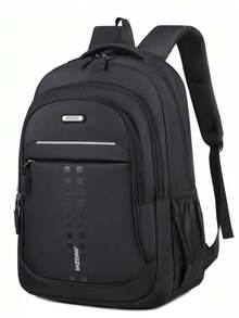 Fashionable Business Travel Multi Pocket Oxford Cloth Large Capacity Multifunctional Men's Functional Backpack Office Accessories - Black - View 2