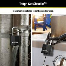 Master Lock Magnum Heavy Duty Outdoor Padlock With Key, Weather Resistant Body And Cut Resistant Shackle Make Lock Perfect For Fences, Gates, Sheds, M115XDLF - Padlock - View 5