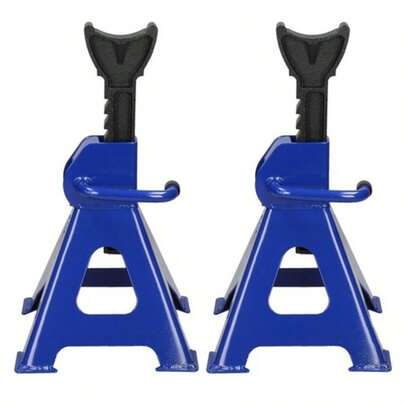 AutoFu 2PCS 3 Ton Axle Stands Floor Jack Heavy Duty Lifting Capacity Stand Car Caravan UK,  Caravan Garage Workshop Steel Robust Construction Support Lift