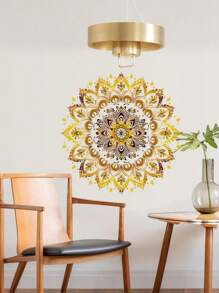 1pc Bohemian Mandala Stickers Living Room Kitchen Bedroom Sofa Background Outdoor Home Wall Stickers Decoration PVC Material Waterproof Detachable Room Decor Wall Decor Personalised Stickers