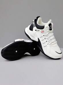 Men's Athletic Sports Shoes, Basketball Shoes, New High Top Sneakers, Non-Slip Wear-Resistant Breathable, For Teenagers, Students, White