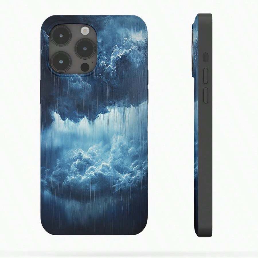 Stormy Cloud Art Case Phone Case For Apple 16 15 14 13 12 11 Mini Plus Pro Max Gifts For Friends, Couples, Family - Black - View 1