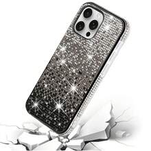 适用于 16 Pro Max / 适用于 16 Pro / 适用于 16 Plus / 适用于 16 的手机壳，闪亮钻石水钻全覆盖水晶石后盖，防水防震防摔防刮花 - 彩色 - 查看 25