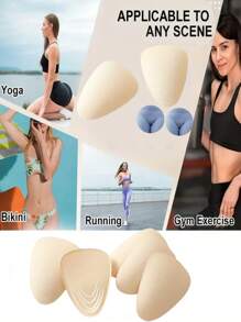 1/2/5 Peças Modelador de Maiô Bikini Feminino - Respirável em Náilon, Forro de Maiô Bikini Confortável e Sem Costura de Cobertura Total, Elimina Linhas Constrangedoras e Acolchoamento Frontal, Calcinha de Yoga com Pad Antideslizante, Ajuda Efetivamente a Evitar Exposição e Proteger suas Partes Íntimas!