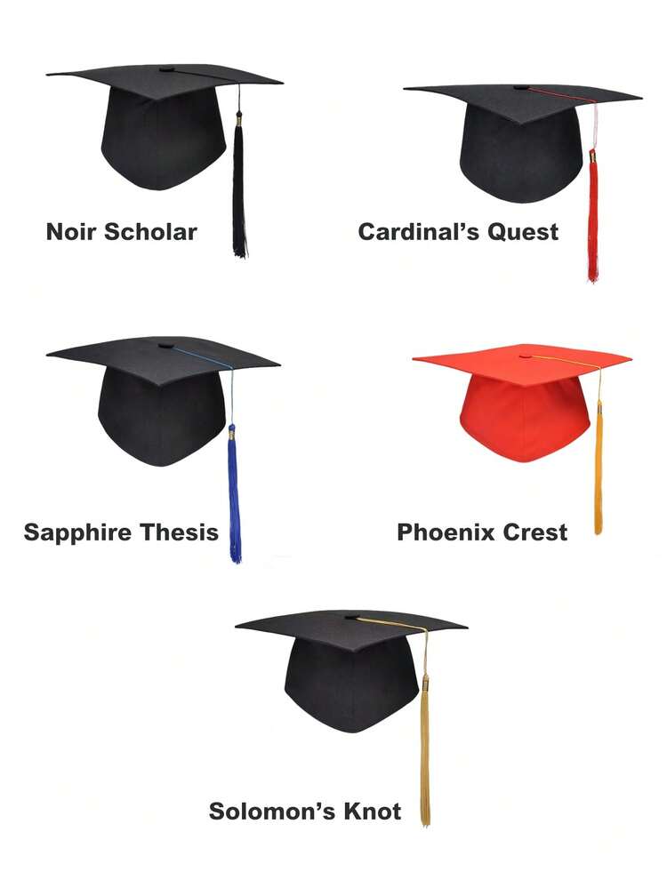 Customized Name Text Bachelor Hat, Doctoral Hat, Personalized Graduation Cap For College Students, Adult Ceremony Hat, Tasseled Graduation Gown, Graduation Attire, University Student Apparel, Colorful, Cute, Adorable, Funny, Kawaii, For Teacher, For Boys And Girls, For Teenagers, Junior High School Students, Middle School Students, High School Senior High School Students, College Students, University Students, Freshman, Sophomore, Underclassmen - Multicolor - View 5