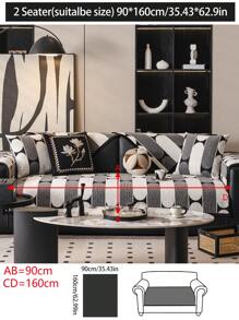 1pc Universal Sofa Cushion Cover, Modern Simple Non-Slip Sofa Seat Pad, Dust-Proof Washable Sofa Slipcover, Light Gray Soft Fade-Resistant Pet-Friendly Couch Protector Fits L-Shaped, 1/2/3/4 Seat Sofas For Bedroom, Office, Living Room