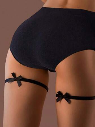 1 对腿环性感内衣配件黑色，Rave