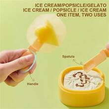 1pc Multi-Layer Silicone Ice Pop Mold With Lid, Cat Ice Pop Mold With Stick, DIY Food Storage Container - Multicolor - View 7