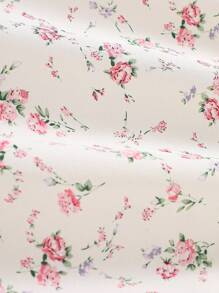 Vestido de tirantes finos con hombros al descubierto y estampado floral elegante para niñas, para primavera/verano