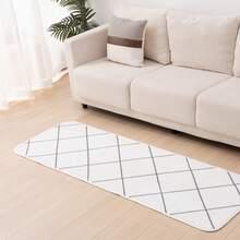 Rug, Washable, All Season, Room Mat, Small, Play Mat, Nordic, Anti-Mite, Non-Slip, Washable Rug, Compatible With Hot Carpet, Compatible With Floor Heating, Summer, Winter, Mat, Rug Mat, Carpet, Rug Carpet, Flannel, Washable, Carpet, Living Room - Línea blanca - Ver 17