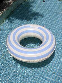 1pc Pool Accessories, Inflatable Pool Float, Striped Print Blue/Green/Orange Adult Summer Swimming Pool & Beach Floating Lounger For Pool Party & Perfect Summer Gift