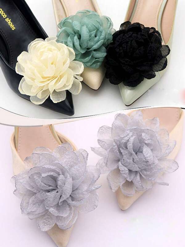 1 Paar Schuhclips aus Zinklegierung mit Blumen- und Vogel-Design, vielseitig einsetzbar für Lässig, Sexy, Elegant, für westliche Hochzeiten, Büro, Partys, Zuhause, Outdoor, Schule, Feiertage, Gym, Strand, Ganzjährig