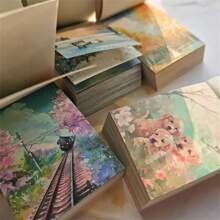 Aesthetic Collage Stickers - Themed For Spring, Summer, Autumn, Winter, Featuring Floral, Nature, And Urban Landscape Designs, Suitable For Magazines, Photo Albums, Stationery, Notebook Accessories | Seasonal Theme | Decorative Paper, Scrapbooking Supplies