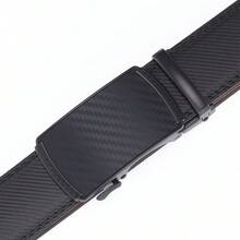 High Quality Men's Genuine Leather Belt Alloy Automatic Buckle Male Belts Man Cowskin Fashion Business Luxury Designer Belts For Men Blue Brown Black 3.5cm Summer, School Casual, Business, Boyfriend Husband Father Dad Men Gift, Daily Wear, Fashion, Teen, Outdoor, Vacation, Athletic, Travel, Street, Boho, Vintage Fall, Autumn, Halloween Autumn-Winter Accessories, Suitable For Teens, Youth, Men, Casual, Outdoor, Athletic, Vacation, Graduation Gifts, Birthday, Daily Wear - 162 - View 4
