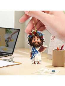 3 pièces 1 pièce Accessoires de voiture à suspendre en acrylique plat 2D, décorations ornements, petit pendentif, pour la saison de remise des diplômes, victoire à l'aube, cadeau de remise des diplômes