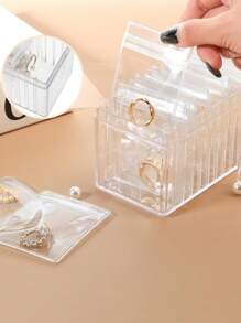 PVC transparente Schmuckbeutel mit Reißverschluss wiederverschließbar, anti-oxidativ und farbbeständig, ideal zum Aufbewahren von Ohrringen, Halsketten, Schmuck, kleinen Geschenken, Party-Gastgeschenken, transparenter Kosmetikorganizer, für Zimmer, Zuhause, Schlafzimmer, Badezimmer