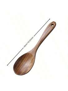 1 pièce/set, cuillère à salade/cuillère à riz/cuillère à mélanger/fourchette à salade/spatule/cuillère égoutter/cuillère à soupe/spatule-ciseaux/pince à pain/cuillère égoutter/cuillère de cuisine en bois d'acacia. Convient pour la cuisine.