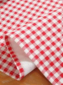 1 Peça Trilho de Mesa Xadrez Vermelho de Natal, Xadrez Vermelho e Branco Clássico, Adequado para Mesa de Jantar, Armários, Prateleiras, Capa Protetora, para Festas, Comemorações, Casamentos, Ano Novo, Decorações de Natal e Ação de Graças