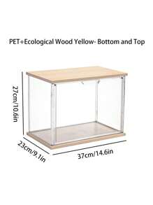 1pc Wallet Wardrobe Storage Box, Transparent Handheld Display Box, Stackable Acrylic Storage Cabinet, Plastic Storage Container For Wallets, Toys, Shoes