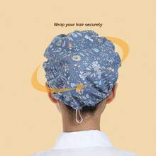 [Personalizado] 1 pieza Gorro de chef personalizado bordado para mujer, con múltiples patrones lindos disponibles para uso doméstico/de higiene - Multicolor - Ver 2