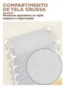Zapatero simple de múltiples capas, combinación a prueba de polvo, zapatero, zapatero, estante de almacenamiento para dormitorio, estante de acabado, puerta, ahorro de espacio en el hogar - Caqui - Ver 11