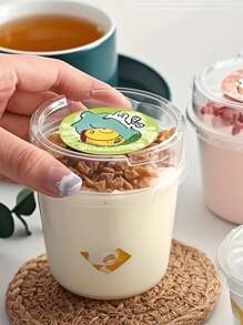 20 Pieces Of 8.45-Ounce Transparent Plastic Cupcake Containers With LIDS And Spoons - Frozen PET Material, Round, Perfect For Takeout Packaging Of Pudding, Ice Cream, Cheese, Fruit Salad And Dessert