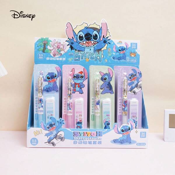 Disney Crayon mécanique officiel Disney Stitch avec un design mignon de Stitch et plomb de recharge. Retour à l'école