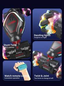 Gesture Sensing RC Stunt Car - Boys Toys Age 6-8-12, 4WD Hand Controlled Remote Control Twist Car With Light & Music, Cool Birthday Presents And Ideas Gifts For Kids Age 7 9 10 11 12 Years Old - Multicolor - View 4