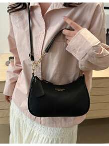 One Piece Of Solid-Color PU Leather Fashionable Underarm Bag. It Is A Simple And Stylish Large-Capacity Shoulder Bag, A Business-Commuting Crossbody Bag, And A Small Hand-Carried Bag For Daily Office Use. Suitable For Girls, Female College Students, Newbies And White-Collar Workers. It Is Very Suitable For Offices, Universities, Work, Business, Commuting, Outdoor Activities, Traveling And Outings.