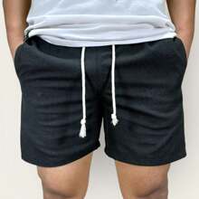 Kit 3 Shorts De Linho Premium Bermuda Mauricinho Masculino Casual Basico Confortavel Cintura Com Cordão