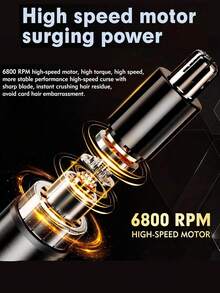 男女通用防水鼻毛修剪器 - 带双刃刀片，低噪音，电动鼻毛修剪器，眉毛修剪器，男士鼻毛修剪器，轻松去除耳毛、鼻毛、眉毛和面部毛发，鼻毛去除工具鼻毛剪刀 - 彩色 - 查看 6