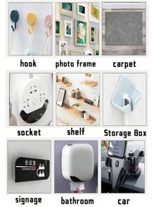 1 rollo de cinta adhesiva de doble cara de uso múltiple, cinta adhesiva transparente y fuerte, cinta de sellado de goma, lavable y reutilizable para carteles transparentes, imágenes, tiras para colgar cuadros en el hogar y la oficina, decoraciones navideñas, manualidades y reparaciones del hogar de vuelta al colegio
