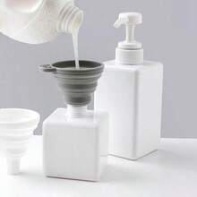 3pcs Silicone Collapsible Funnel,Kitchen Cooking Tools Portable Mini Oil Funnel,Silicone Funnel Mini Telescopic Folding Funnel,Multi-Color Optional Small Funnel For Liquid Separation,Portable Foldable Oil Drip Funnel - Grey - View 3