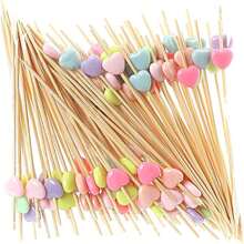 12cm Gold Wooden Skewers, 20/50/100/200/400pcs Pack, Suitable For Burgers, Sandwiches, Cakes, Fruit Desserts, Party Supplies, Perfect For Appetizers, Fruit Kabobs And Party Decorations, Wedding Decorations,School Supplies