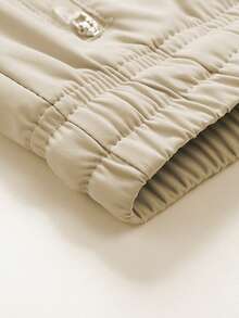 女士轻薄透气冰丝休闲运动裤，宽松九分裤，抽绳腰部速干裤，适合户外、骑行、跑步，纯色 - 杏色 - 查看 4