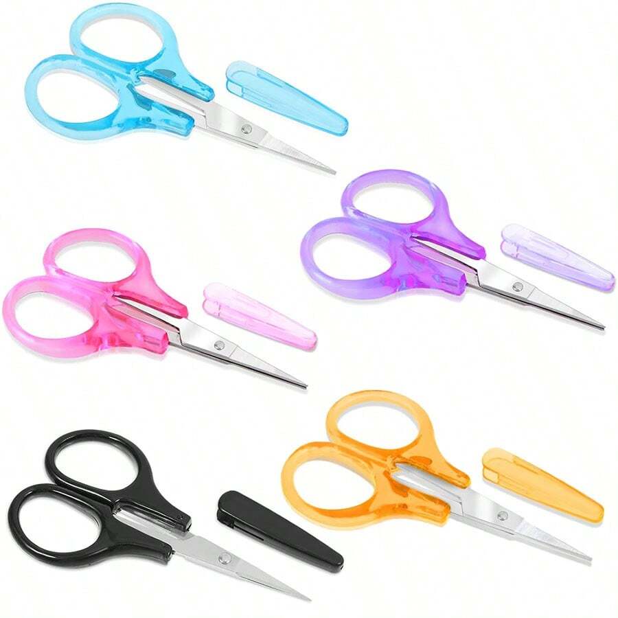 1pc Small Multi-Purpose Scissors, Stainless Steel Sharp Mini Detail Craft Scissors With Protective Cover,3.5 Inches (About 8.9 Cm) Small For Embroidery, Paper Cutting, Sewing, Knitting, And Handicrafts