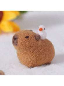 1 件水豚羊毛毡 DIY 工艺套件，小动物羊毛工艺制作套装（包括材料包和工具） - 彩色 - 查看 6