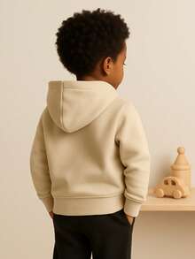 Children's Hoodie With Los Angeles Print And Hood, Comfortable Cotton, Various Colors And Sizes - 米色 - 查看 3