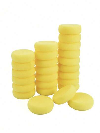 5/10/15/20pcs Round Painting Sponges, Suitable For Watercolor, Crafts, Ceramic, Clay, Face Painting And Home Use,Back To School,School Supplies