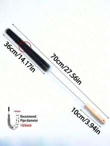 [Flexible Vent Cleaner Kit] 1pc Flexible Dryer Vent Cleaner Kit With Lint Brush, Radiator And Refrigerator Coil Cleaning Brush - Long Duct Brush For Washing Machine, Bedroom/Bathroom - Multicolor - View 5