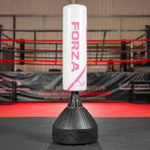 6ft Freestanding Punch Bag Durable Microfibre Leather With Numbered Targets For Boxing Kickboxing MMA Training - Pink&White - View 2