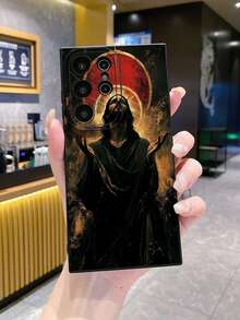 1 件耶稣红环相机防震手机壳，适用于 Apple、/Galaxy、Infinix、Redmi、OPPO、VIVO、Realme - 黑色 - 查看 5