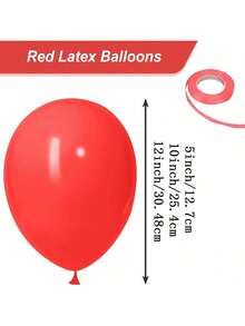 15/50/100pcs 5/10/12inch Red Latex Balloons For Wedding Valentine's Day Christmas Birthday Party